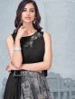 Blue Georgette Lehanga Choli With Sequins Embroidery