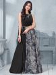 Blue Georgette Lehanga Choli With Sequins Embroidery