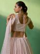 Light Pink Mirror Embroidered Bridesmaid Lehenga Set