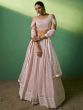 Off White Mirror Embroidered Bridesmaid Lehenga Set