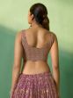 Purple Embroidered Lehenga Choli In Georgette