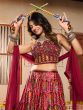 Maroon Mirror Work Navratri Chaniya Choli