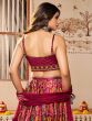 Maroon Mirror Work Navratri Chaniya Choli