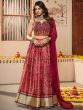 Maroon Mirror Work Navratri Chaniya Choli