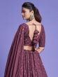 Purple Sequined Lehenga In Georgette With Blouse