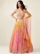 Multicolor Shaded Lehenga Choli In Bandhani