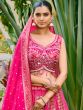 Pink Printed Lehenga With Embroidered Blouse