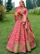 Pink Heavy Embroidered Wedding Lehenga Choli