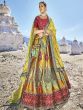 Lemon Yellow Wedding Lehenga Choli With Embroidery