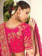 Magenta Pink Banarasi Silk Lehenga Choli In Zari Weaving
