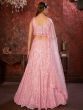 Pink Bridesmaid Lehenga Choli In Sequins Embroidery