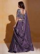 Violet Purple Lehenga With Zari Embroiderd Choli