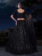 Black Party Wear Net Lehanga Choli In Heavy Sequin Work