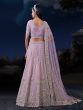Lilac Bridesmaid Lehanga Choli In Heavy Thread Work