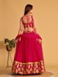 Rani Pink Wedding Lehanga With Sequined Choli