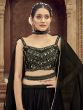 Black Georgette Pleated Lehenga With Embroidered Choli