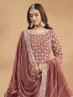 Mauve Thread Work Kurti Style Lehenga Choli