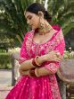 Pink Bridal Lehenga Choli In Embroidered Banarasi Silk