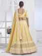 Corn Yellow Zari Embroidered Chiffon Silk Lehenga Choli