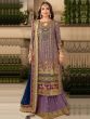 Lilac Purple Gota Patti Embroidered Kurti Style Lehenga Choli