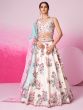 White Thread Heavy Embellished Silk Lehenga Choli