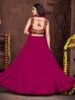 Magenta Navratri Lehenga With Embroidered Choli