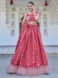 Rani Pink Party Wear Embroidered Lehenga Set