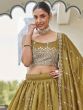 Green Silver Zari Work Lehenga Choli With Dupatta