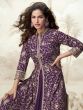 Purple Festive Lehenga Set In Indowestern Style