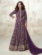 Purple Festive Lehenga Set In Indowestern Style