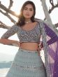 Grey Sequins Augmented Party Lehenga Set