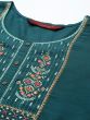 Blue Thread Embroidered Kurti