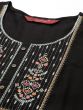 Black Embroidered Kurti In Rayon