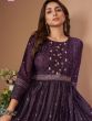 Purple Printed Party Wear Kurti