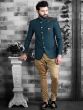 Green Colour Men's Jodhpuri Suit.