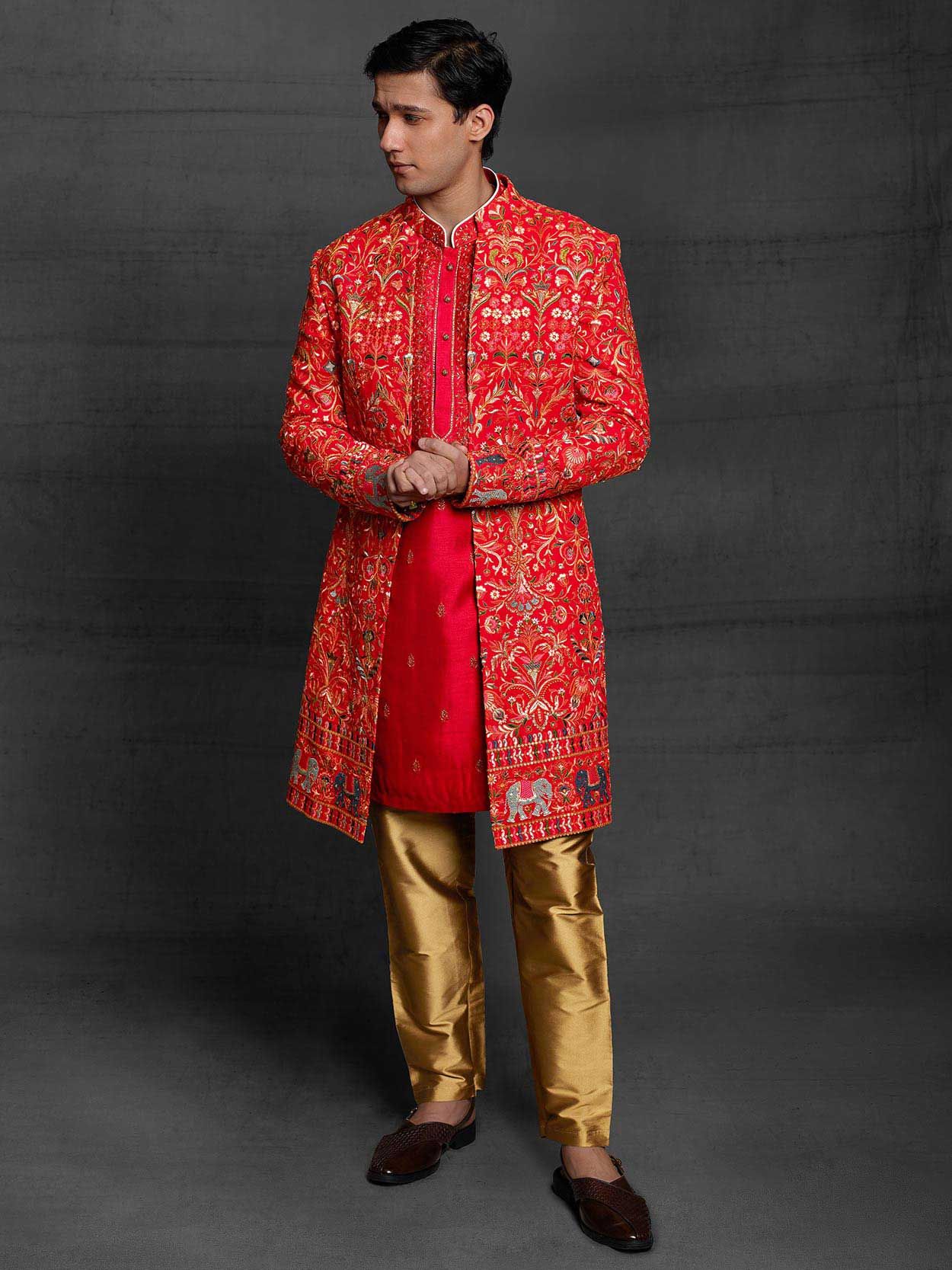 Indo Western Dress For Men White RKL-RBZ-22-2204 Men Reception Dress –  iBuyFromIndia