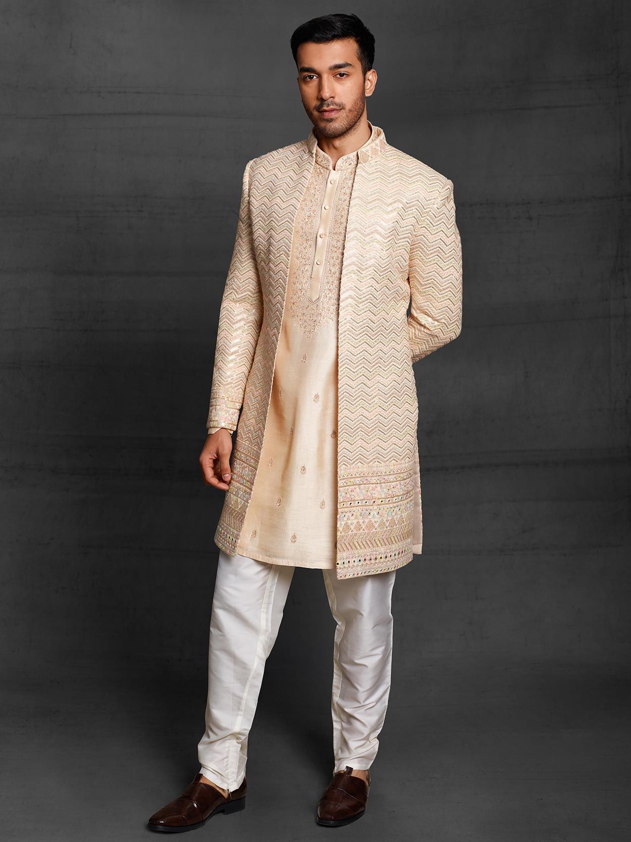 Buy Indian Ethnic Beige/ Gold Indo Western Outfit Jodhpuri Achkan Suit  Sherwani for Men Wedding Partywear Designer Traditional Jacket Blazer  Online in India - Etsy