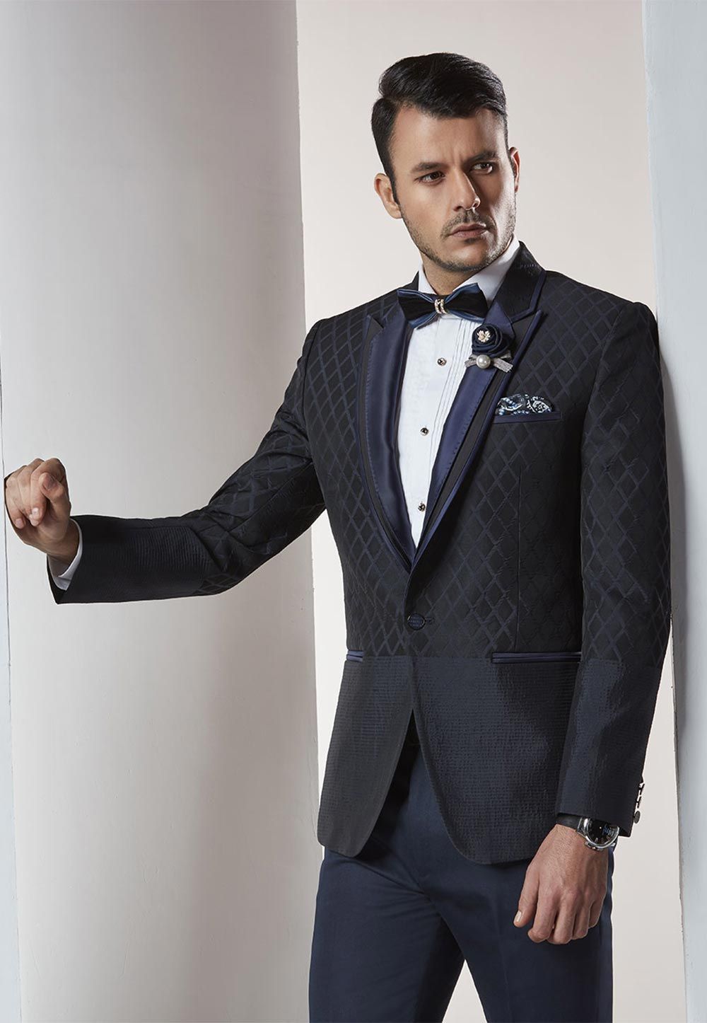 Buy Black Blue Tie and Dye Cotton Mulmul Suit- Set of 3 | SIVI191/SIV5 |  The loom
