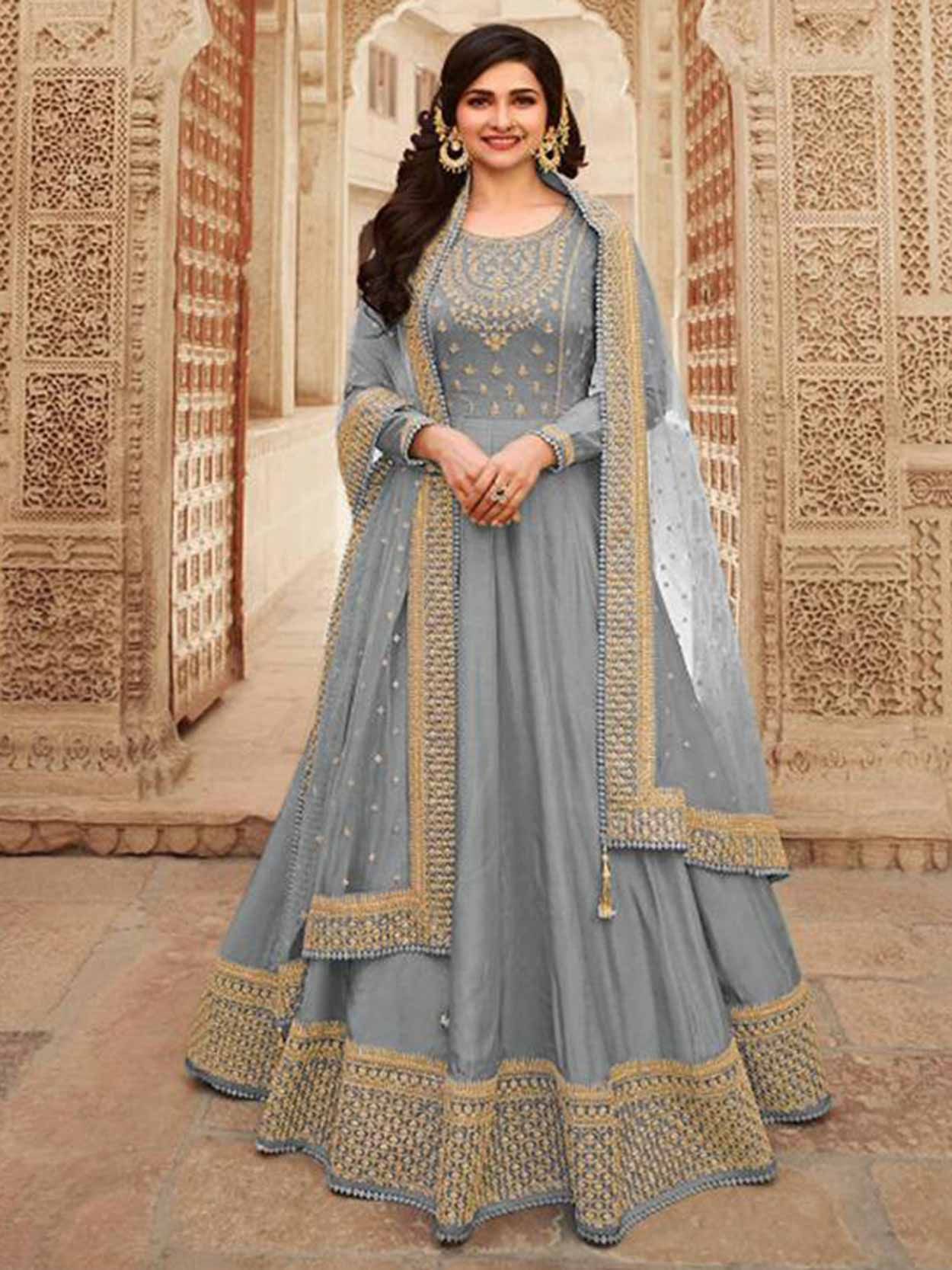 Delisa indian/Pakistani Bollywood Party Wear Long Anarkali Gown For Womens  NG (Blue, X-SMALL-36) at Amazon Women's Clothing store