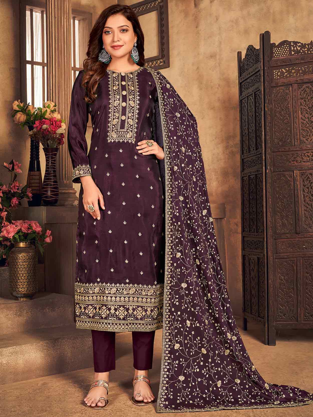 Wedding Pakistani dress materials,Georgette Embroidered salwar suit for  women,Casual,Party,Wedding salwar kameez,Neck embroidery suit,ladies suit  fabric,ladies dress churidar material,chikankari suit, women floral  georgette suit,White -combination ...