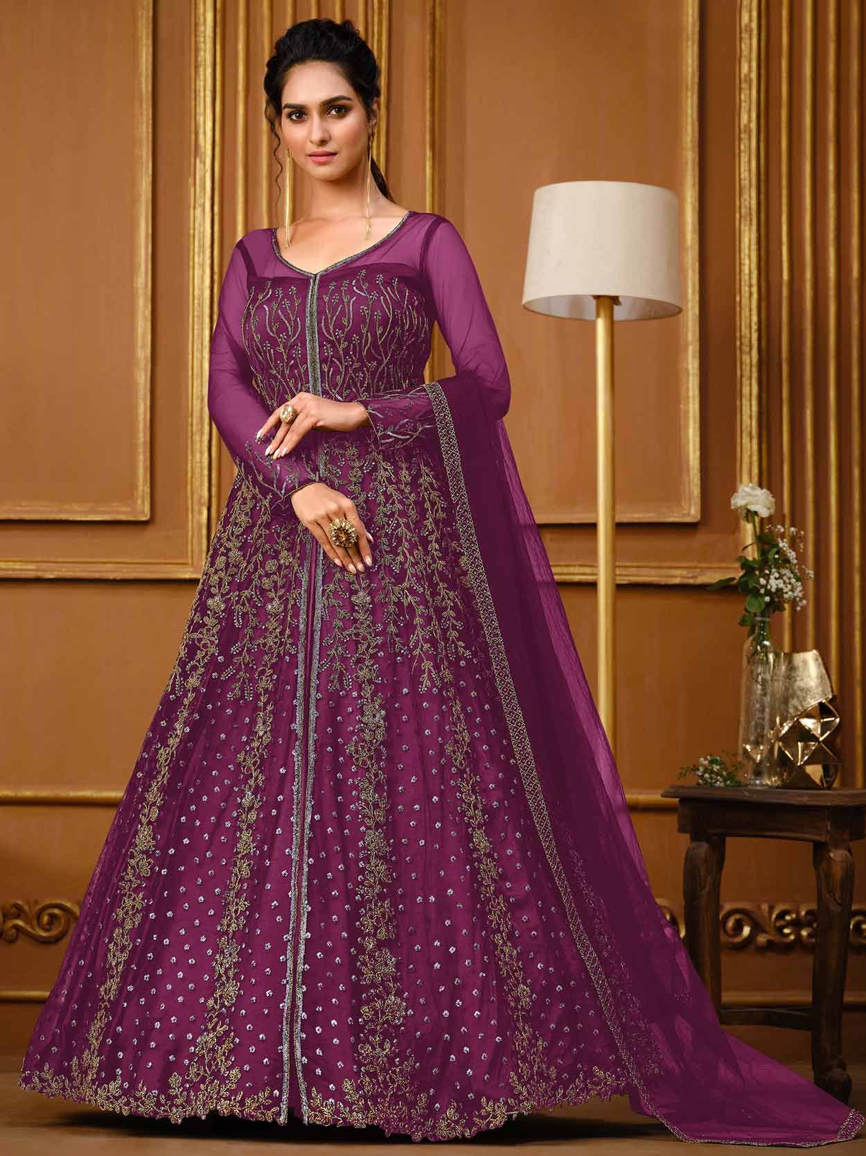Signature Bridal Aline gown with handwork on embellished net fabric –  Kavani Bridal Wear