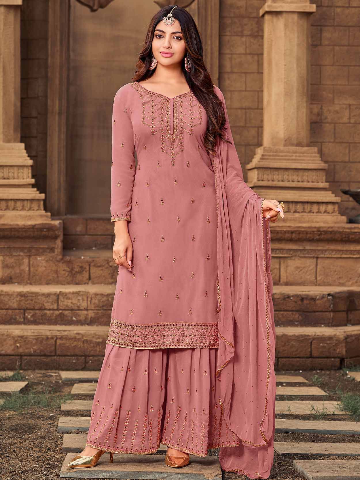 Pink Color Readymade Salwar Suit