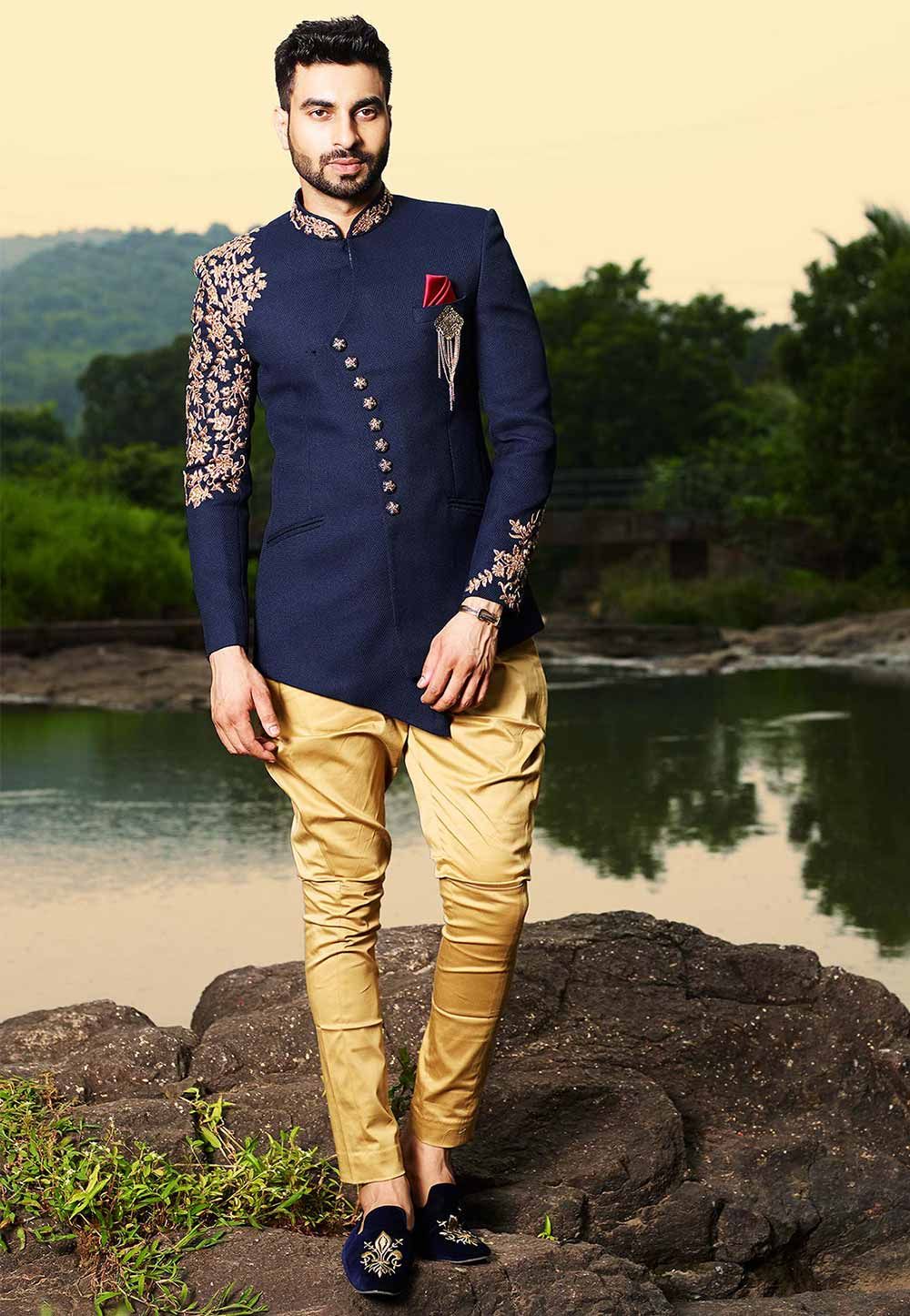 Eastern Blue Printed Stitched Suit Set | Kashvi-1005 | Cilory.com