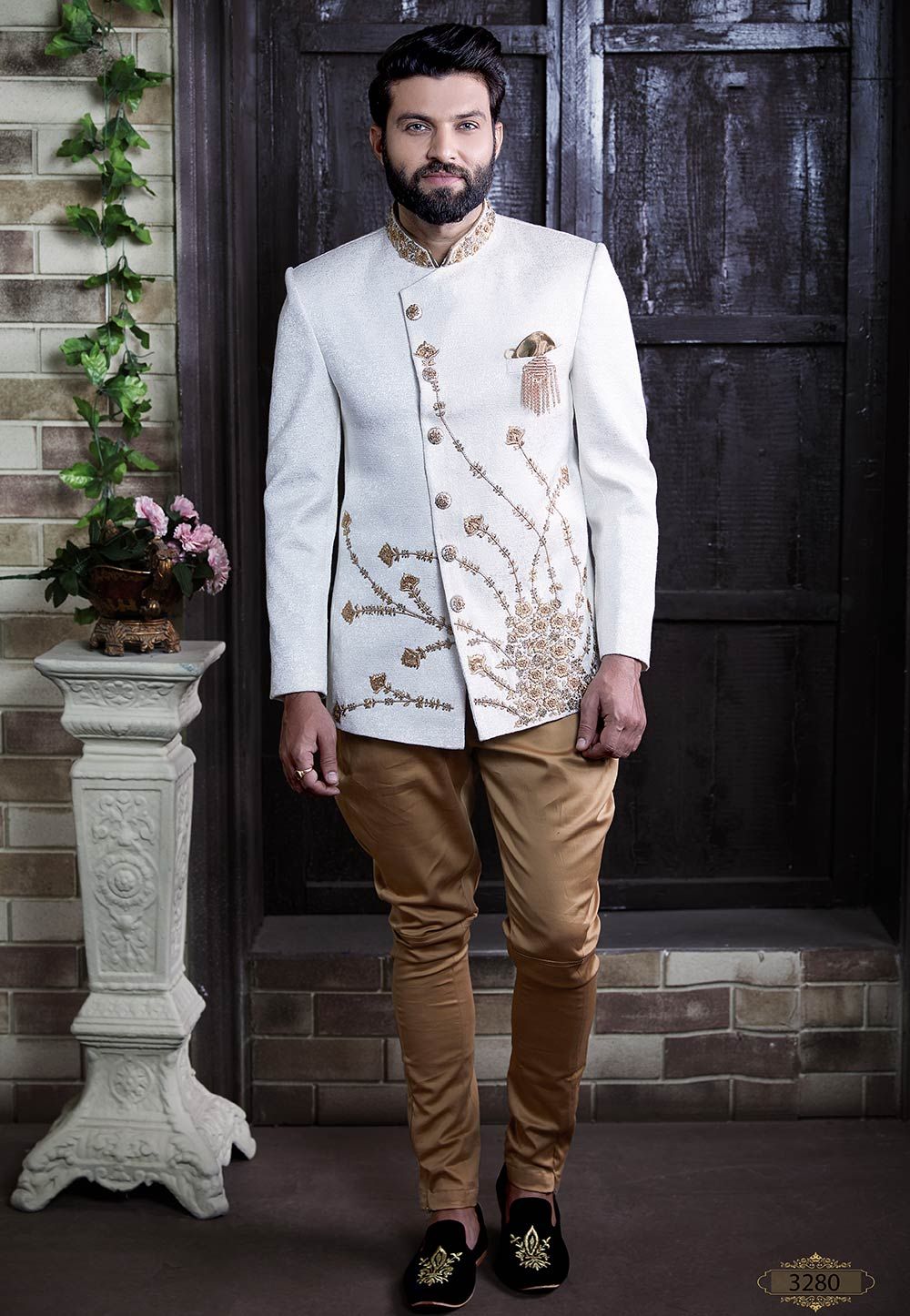 Indian Ethnic Designer White Silk Party Wear Sherwani for Men Wedding  Jodhpur Achkan Suit Royal Indo Western Coat for Men - Etsy | Sherwani for  men wedding, Wedding dresses men indian, Wedding