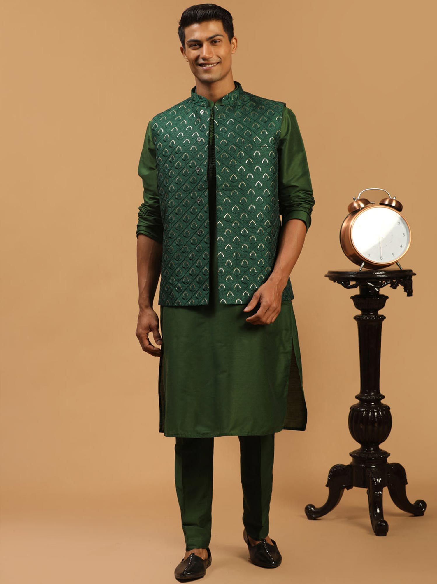 Share 199+ green saree matching kurta latest