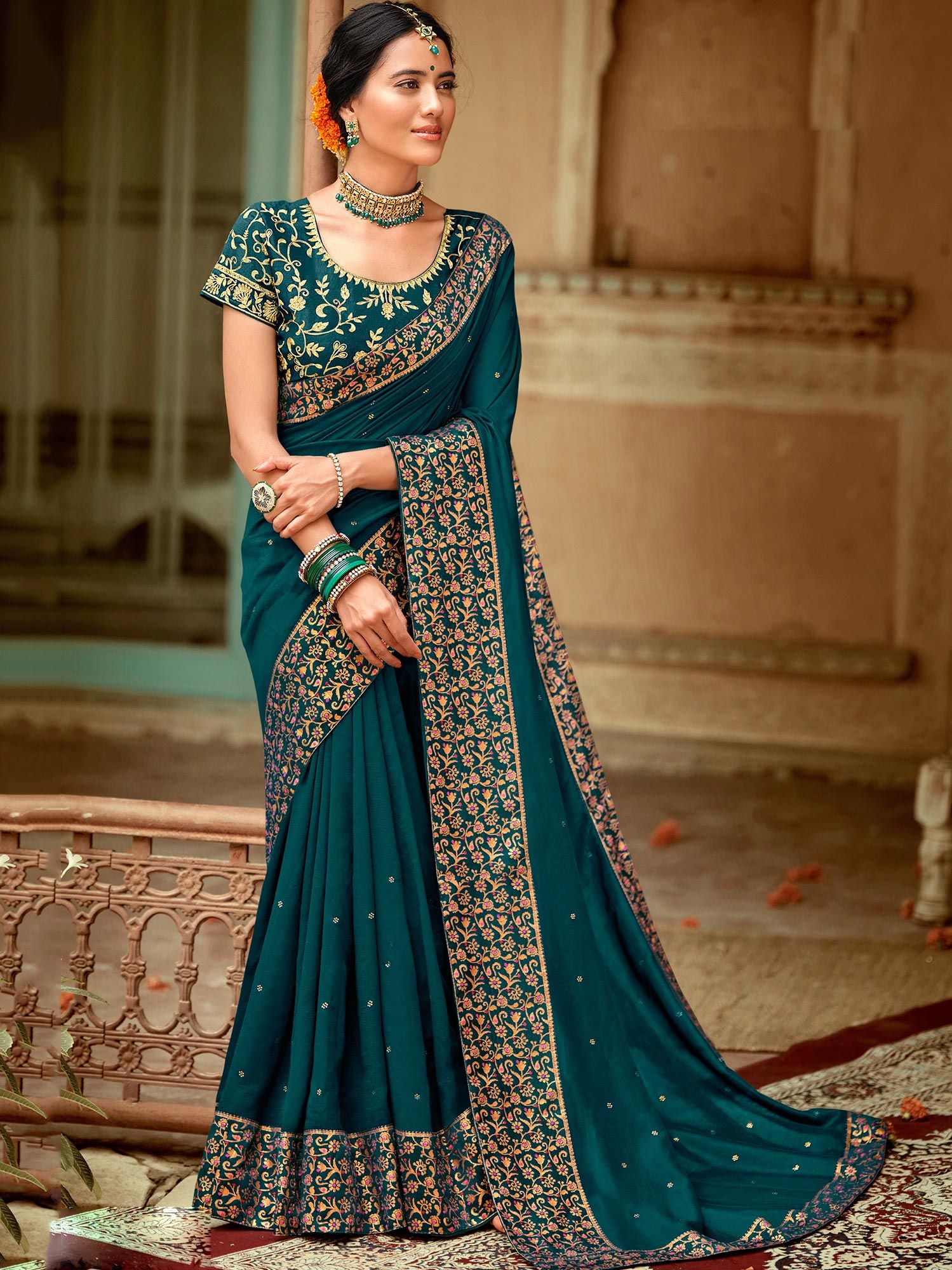 Heavy Work Sarees - Buy Heavy Net Sarees With Stone Work Online at Best  Prices in India | Flipkart.com