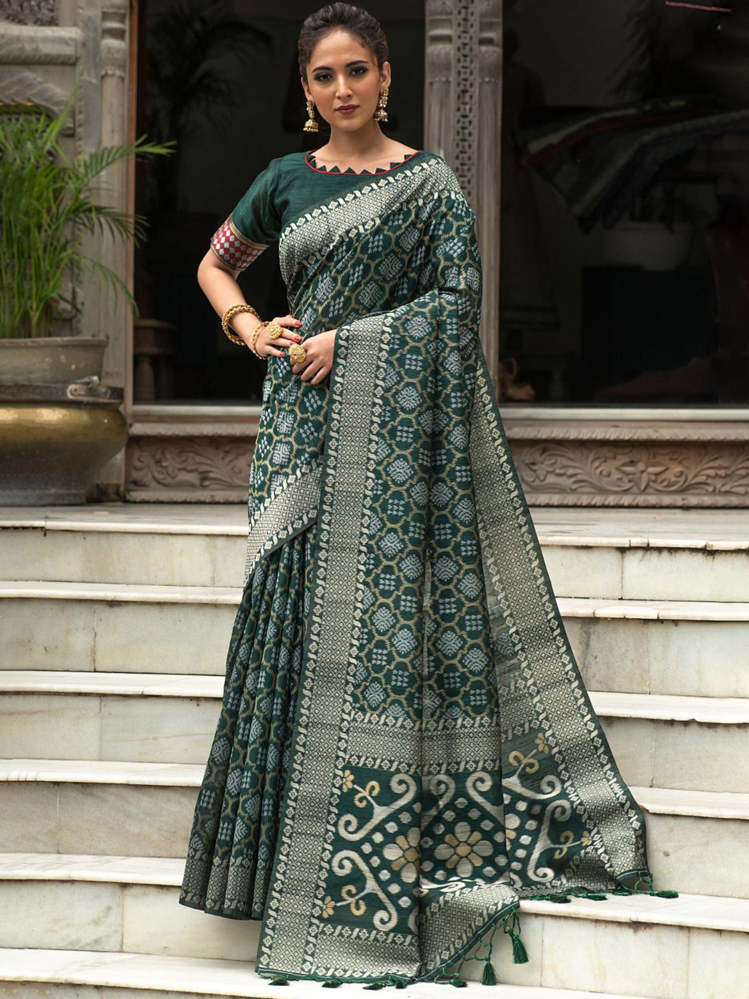 Blue & Brown Tussar Silk Saree | Sakhi Fashions – sakhifashions-cacanhphuclong.com.vn