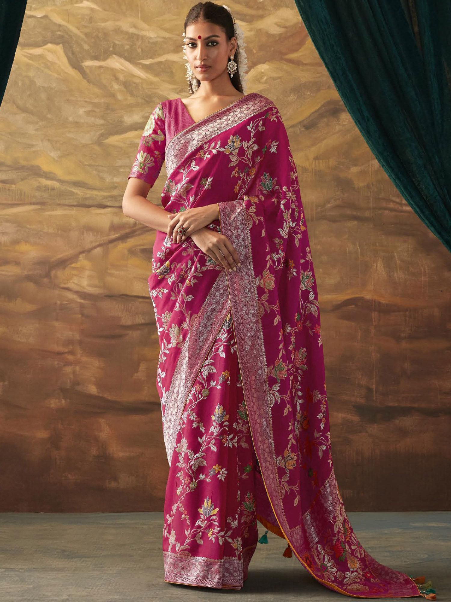 Energetic Green-Pink Colored Soft Silk Saree With Blouse-5506 – ELEZIO