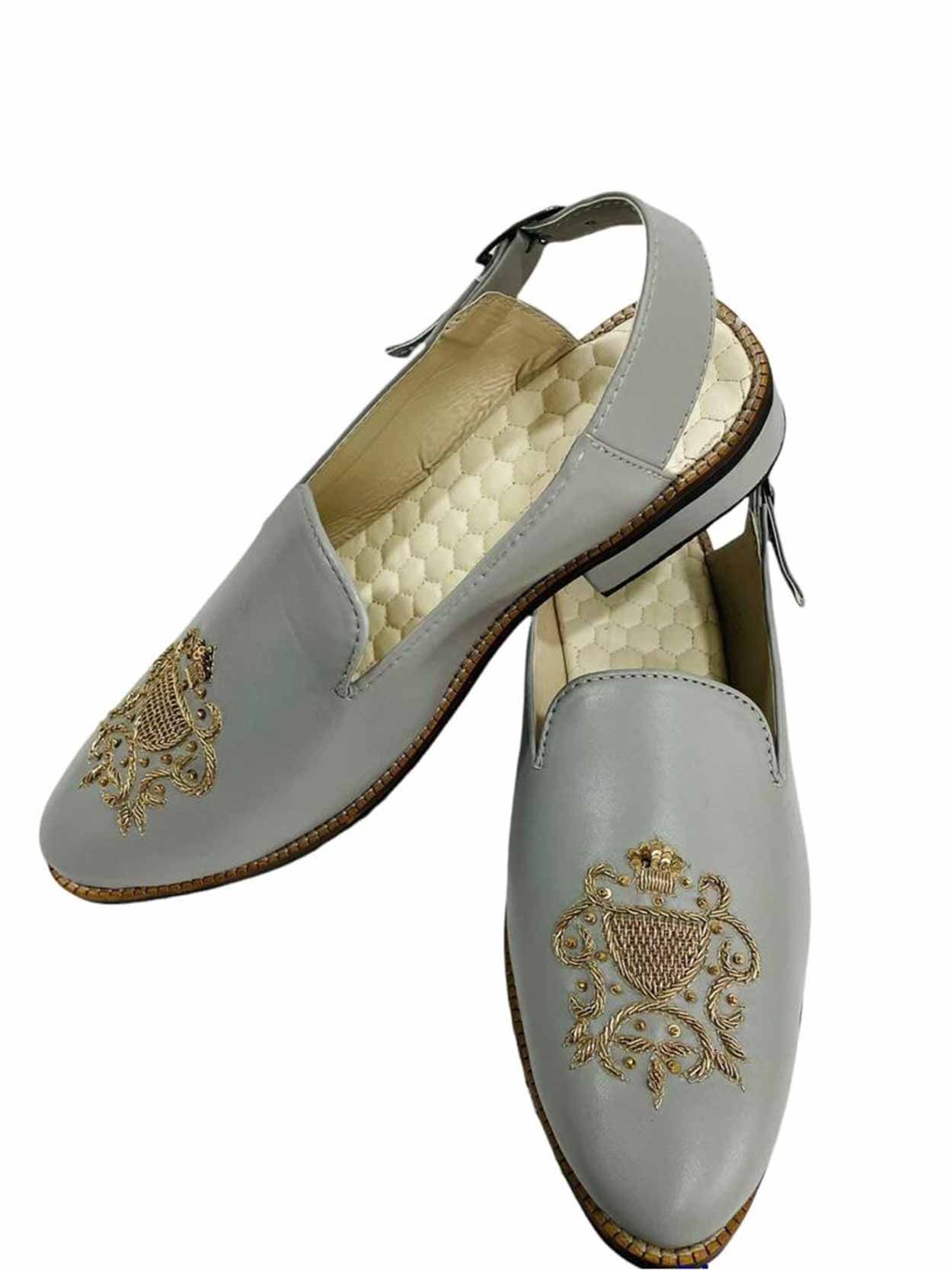 Mens Sherwani Shoes Brown Wedding Shoes Traditional Juti For Men | InMonarch
