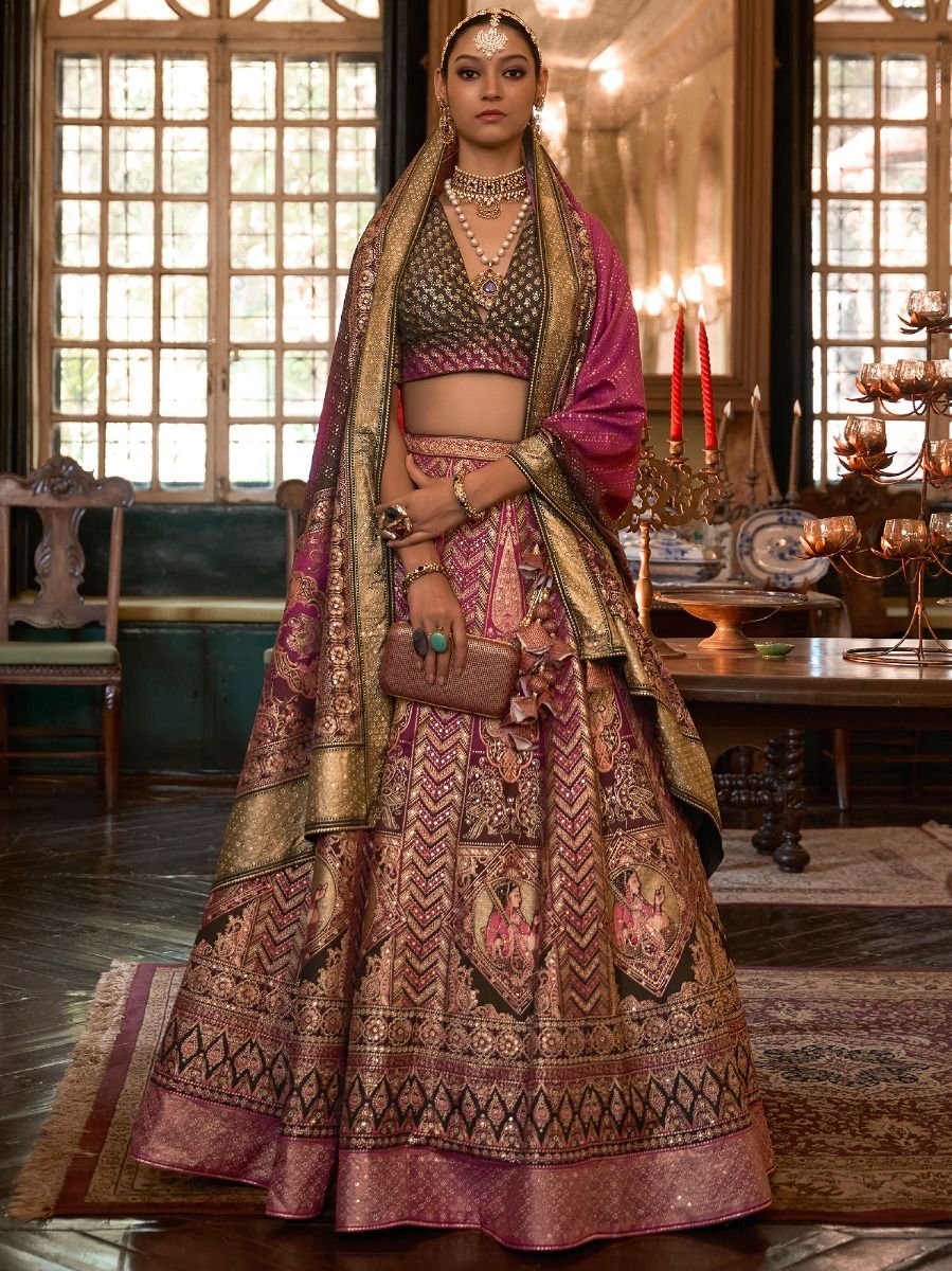Zeel Clothing Women's Organza Semi-Stitched Lehenga Choli with Dupatta  (107-Pink-Wedding-Bridal-Latest-Lehenga; Free Size) : Amazon.in: Fashion